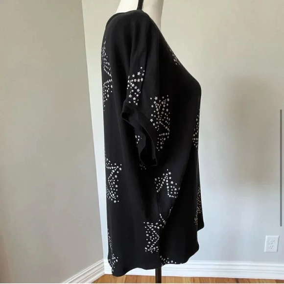 NWT Buffalo French Terry Top Small Black Million Stars Short Sleeve - Picture 8 of 9